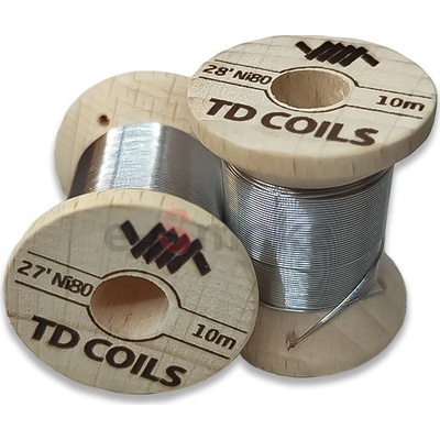 TD Coils Ni80 10m odporový drôt AWG 27 ga 0,35 mm