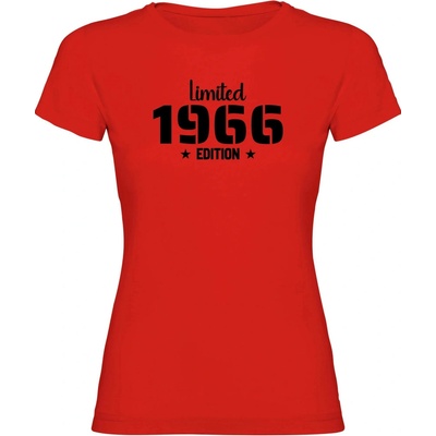 Tisknemena.cz Dámské tričko LIMITED EDITION 1966 červená