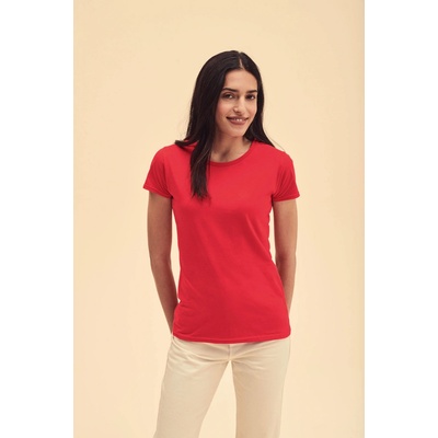 Iconic red Fruit of the Loom Women's T-shirt červená