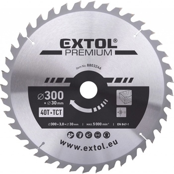EXTOL PREMIUM Kotouč pilový s SK plátky, O 300x3,0x30mm, 40T (8803246)