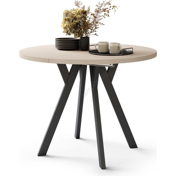 Mazzoni Разтегателна трапезна маса artur бежова/черна (mz0105)