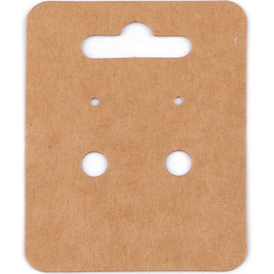 Prima-obchod Papírová karta na náušnice 5x6,5 cm, barva hnědá přírodní – Zbozi.Blesk.cz