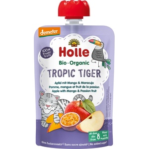 Holle Био пюре Holle - Пауч с ябълка, манго и маракуя, 100 g (BB210696) - ozone