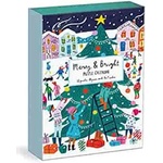 Galison Louise Cunningham Merry and Bright 12 Days of Christmas Advent Puzzle Calendar | Galison