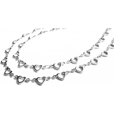 Steel Jewelry Řetízek srdíčkový z chirurgické oceli NH181122