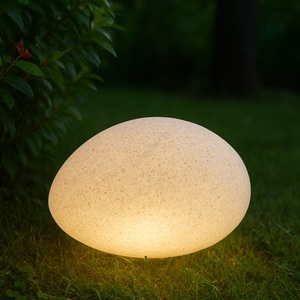 LAMKUR Външно декоративно осветително тяло LUMISTONE - 1xE27, 15W, 230V, IP65, Ø 38 см (LA57088)