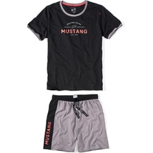 Mustang Bend pánské pyžamo krátké černo šedé