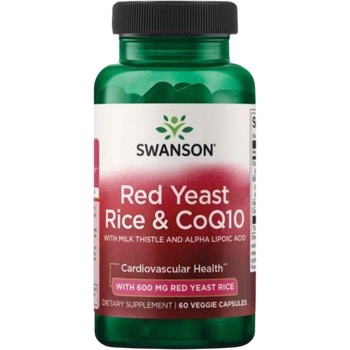 Swanson Red Yeast Rice & CoQ10 with Milk Thistle and Alpha Lipoic Acid [60 капсули]