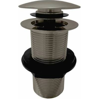 RAV Slezák Umyvadlová výpusť 5/4, Click-Clack, bez přepadu, kartáčovaná metal grey MD0798MGK