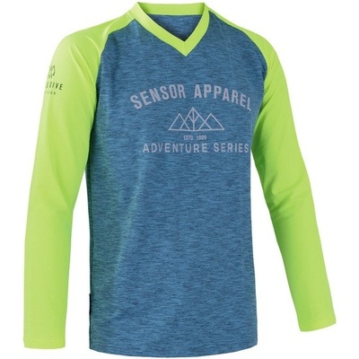 Sensor CHARGER pánský volný dlhý rukáv modrá/reflex žtutá