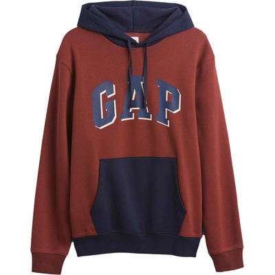GAP V-Heritage Logo Po Snl Colorblock hnedá