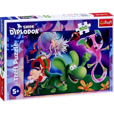 Trefl Пъзел Trefl от 100 части - Динозавърчето Диплодок и неговите приятели (16486)