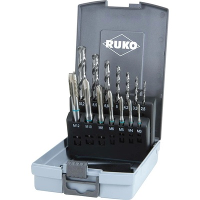 RUKO 245048RO sada strojních závitníků 14dílná metrický M3, M4, M5, M6, M8, M10, M12 pravotočivý DIN 371, DIN 376 HSS 1
