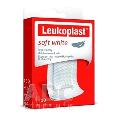 Leukoplast soft white náplasť na rany 38 x 72 mm 10 ks