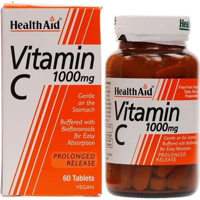 Хранителна добавка витамин Ц с удължено действие 1000мг , Health Aid Vitamin C 1000mg Prolonged Release 60tabs