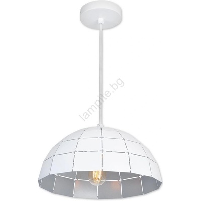 Top Light Apolo 30B - Пендел 1xE27/40W/230V бял/сребрист (TP1605)