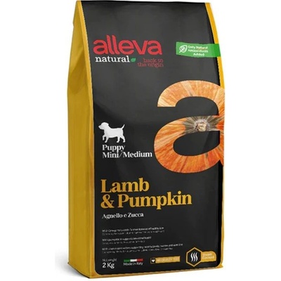 Alleva Natural Puppy Mini / Medium Lamb and Pumpkin 2 kg
