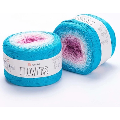 Yarn Art příze Flowers 294 fialková, růžová, tyrkysová
