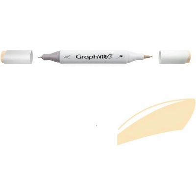 Lihová fixa GRAPH'IT oboustranná Brush & Fine, Skin