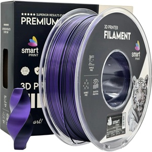 Smart Print FG-S102-E1, 3D нишка, PLA Silk, 1, 75mm, 1000g, двуцветен, многоцветен (черен, лилав) (FG-S102-E1)
