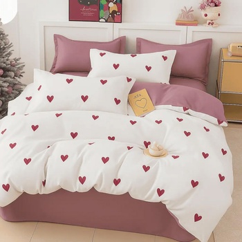 EmonaMall Двулицево спално бельо EmonaMall, 6 части - Модел S19035 (S19035-66666d)