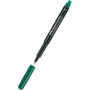  Перманентен тънкописец Faber-Castell OHP F Зелен (1602006-03)