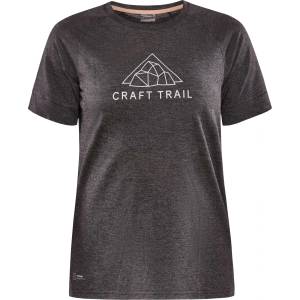 Craft Дамска тениска Craft Women's Pro Trail Wool S/S Tee Running shirt - Black / Melange (916-1598-0112)