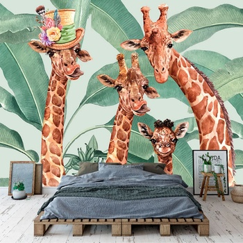 Image 1 of Art Gift Decor Фототапет - Весели жирафи