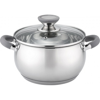 Voltz Тенджера Oliver Voltz OV51210N18, 18см, 2.5 л, Индукция, Силиконови дръжки, Инокс/сив (5V1210N18G)