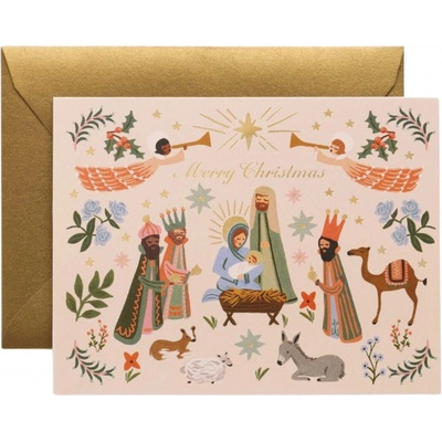 Rifle Paper Co. Vianočné prianie Nativity Scene Card