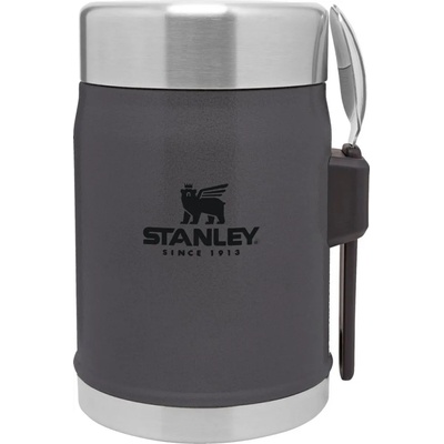 Stanley Термобуркан за храна с лъжичка Stanley The Legendary - Charcoal, 400 ml (10-09382-082)