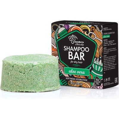 Macrovita Olive-Elia Shampoo Bar for Dry Hair Aloe Vera Tuhý šampón pre suché vlasy s aloe vera 80 g