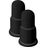 Tactical ROGER PENCIL резервни върхове за сензорен екран, 2 бр. , силикон, съвместими с Tactical Roger Pencil, ЧЕРЕН (57983127037)