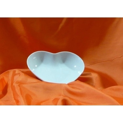 Český porcelán Dubí miska srdce Nedekorovaný 15 cm