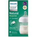 Dojčenské fľaše Avent Philips fľaša Natural Response sklenená transparentní 120 ml
