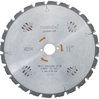 METABO Pilový kotouč HW/CT 254x30, 24 SZ 5° záp.