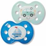 Baby-Nova Силиконови залъгалки Baby Nova - Кола и лодка, размер 2, 2 броя (28240) - baby