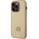 GUESS Предпазен калъф Cover Guess PU 4G Strass Metal Logo за iPhone 15 Pro Max, Златен