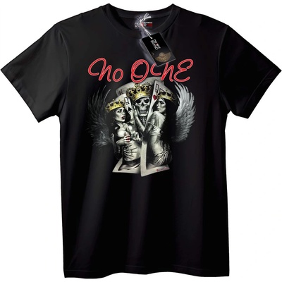 NOONEBRAND Тениска Череп и Кралици - 2XL, Black
