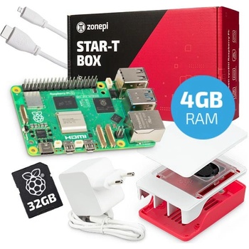 Zonepi oficiální sada s Raspberry Pi 5 (4GB RAM) + krabička + 32GB microSD + příslušenství 6507