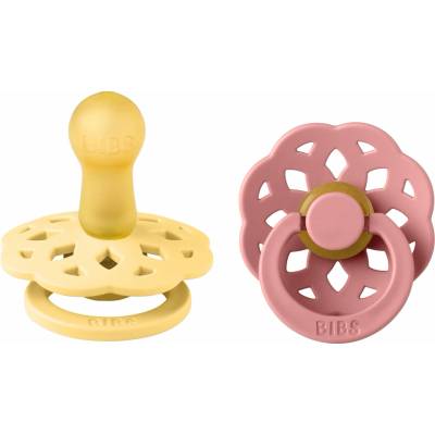 Bibs Boheme cumlíky přírodní kaučuk 2ks Pale Butter / Dusty Pink