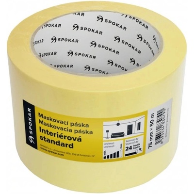 Spokar maskovacia páska interiérová 75 mm x 50 m 24h/60°C