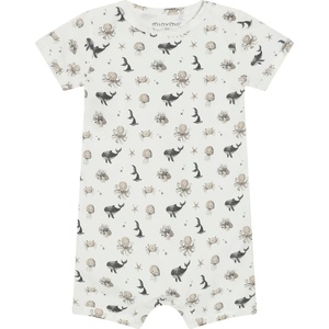 Minymo Детско ежедневно термо бельо Minymo Kid's Suit S/S AOP Body - White Pepper - размер 62 (EU) (714-1863-0211)
