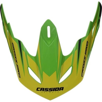CASSIDA šilt pre prilby Cross Pro zelená/žltá fluo/čierna sériová dĺžka šiltu