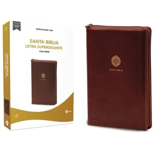 Biblia Reina Valera 1960, Letra Supergigante, Leathersoft, Café, Con Cierre / Spanish Bible Rvr60 Super Giant Print, Leathersoft, Brown W/ Zipper | Rvr 1960- Reina Valera 1960 (ISBN: 9780829702729)
