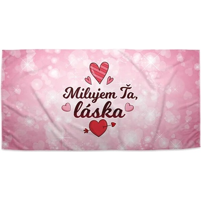 Sablio ručník miluji tě lásko 70 x 140 cm