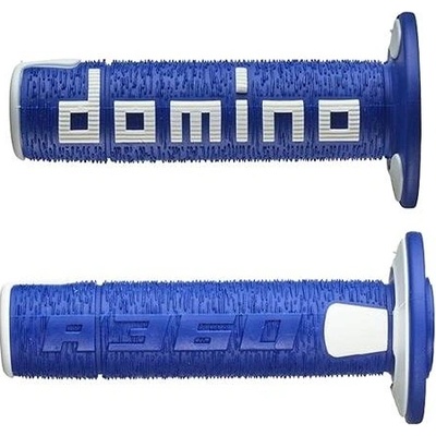 Domino gripy A360 offroad dĺžka 120 mm, modro-biele