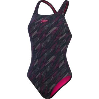 Image 1 of Speedo Дамски бански костюм Speedo HyperBoom Medalist Swimsuit Womens - Black/ Pink