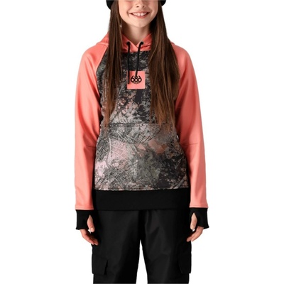 686 Girls Bonded Flc Pullovr Hoody Tulip Colorblock