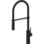PAFFONI - Смесител за кухненска мивка с изтегляща се душ слушалка LIGHT 52, 5 см, черен (PF0052)